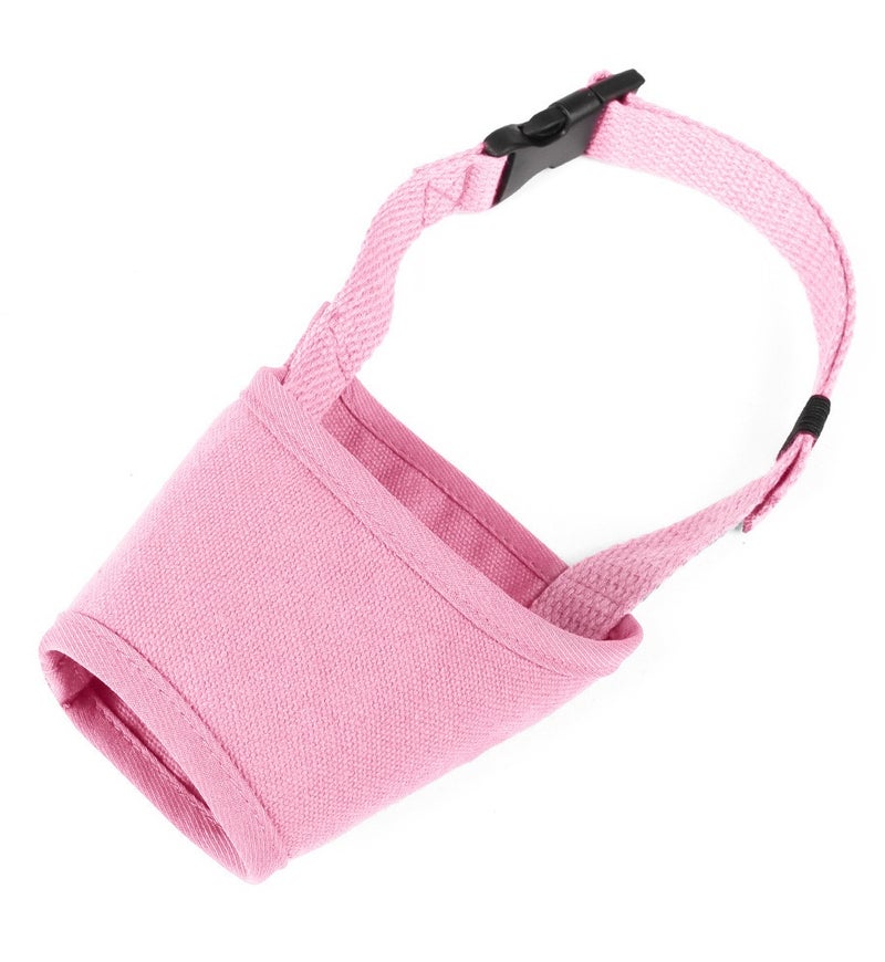 طقم كمامات للكلاب من  - 3 قطع كمامات قابلة للتعديل وسريعة التركيب، تمنع العض والنباح والمضغ، مناسبة للكلاب الصغيرة والمتوسطة والكبيرة، لون وردي - Image 1